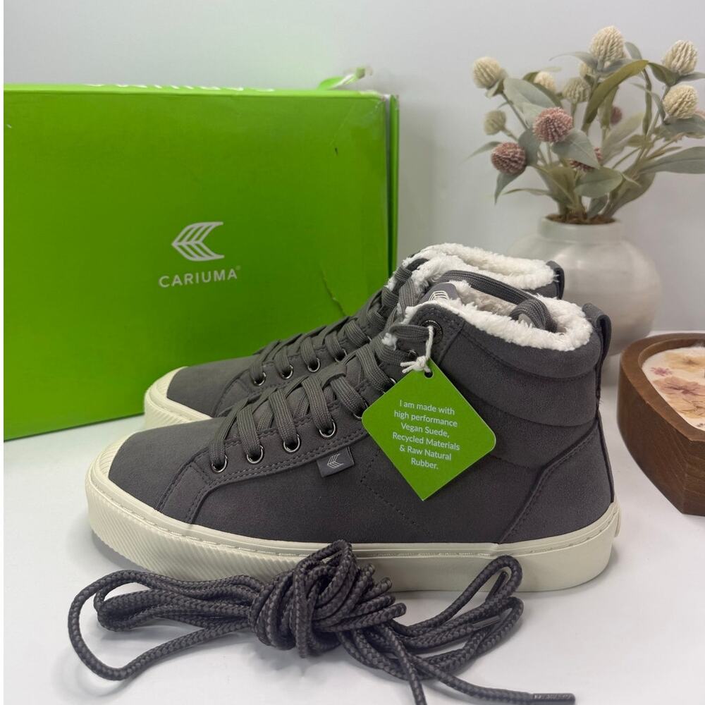 Cariuma OCA Therma High Suede Boots Sneaker Charcoal Gray Women's 9.5/Men 8 NWB